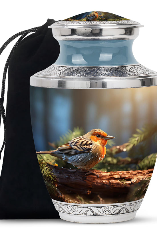 Peaceful Sparrow Memorial Urn For Human Ashes – Bird Theme Cremation Urn