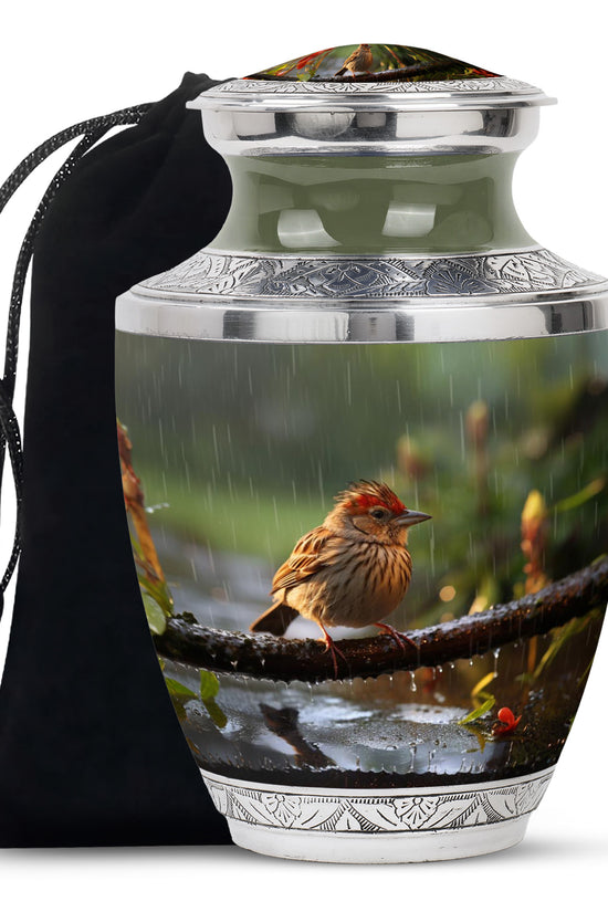 Sparrow Cremation Urn For Ashes -Nature Funeral Urn For Adult Ashes