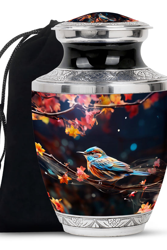 Decorative Sparrow Ashes Urn - Artistic Cremation Urn For Male & Female