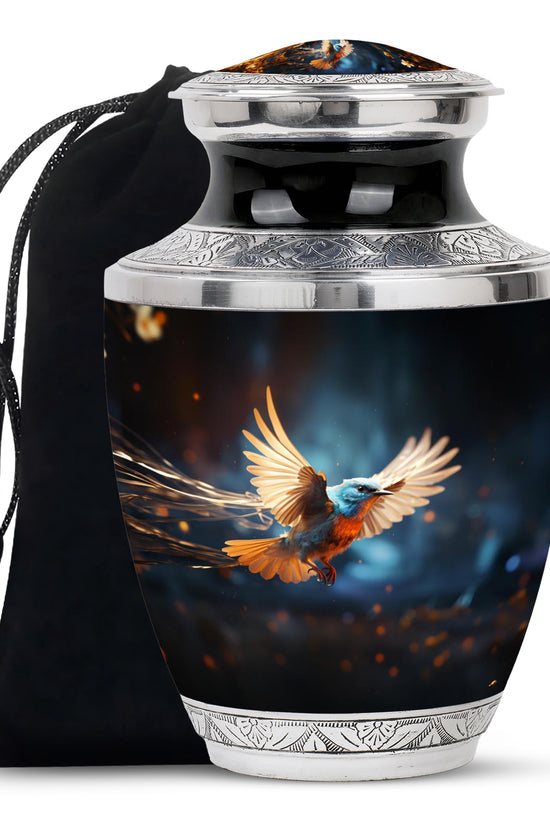 Peaceful Sparrow Memorial Urn - Cremation Urn For Ashes