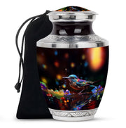 Colorful Sparrow Cremation Urn - Artistic Memorial Urn For Adult Ashes