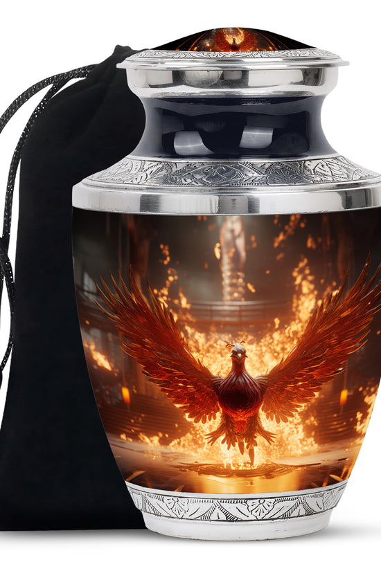 Phoenix Memorial Urn - Large Funeral Urn For Adult Ashes