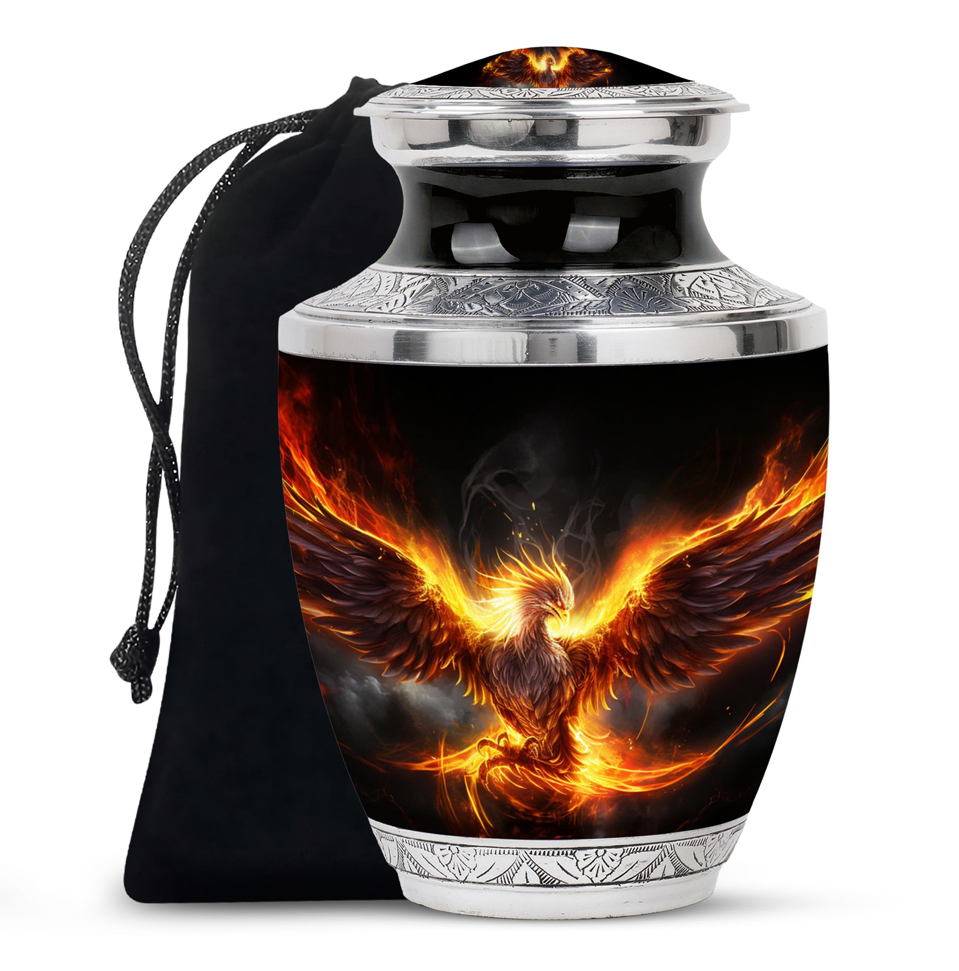 Phoenix Funeral Urn - Aluminium Urn For Male & Female
