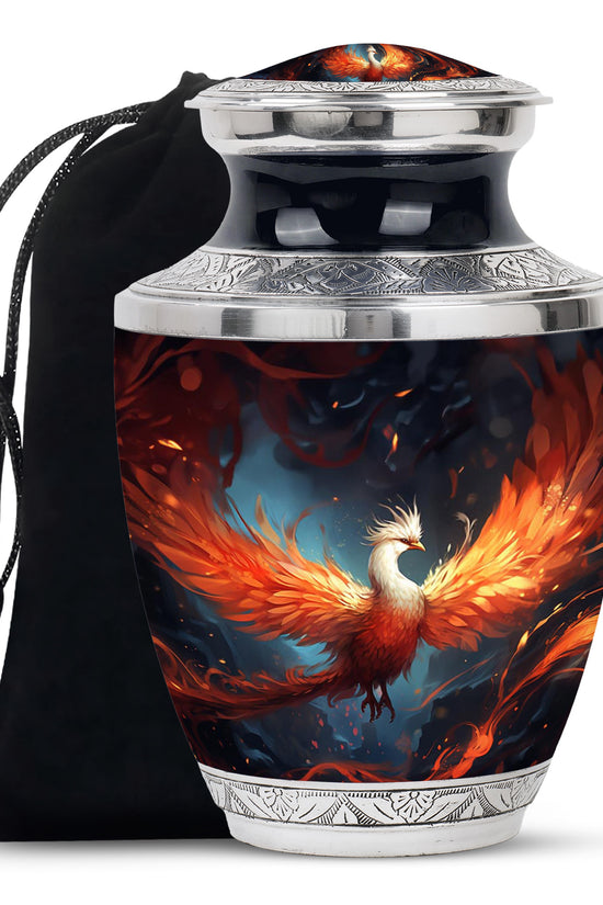 Phoenix Beautiful Theme Memorial Urn - Large Cremation Urn For Ashes
