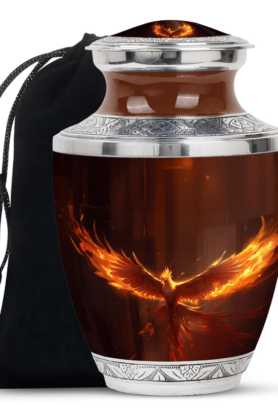 Mystic Fire Phoenix Memorial Urn - Beautiful Urn For Human Ashes