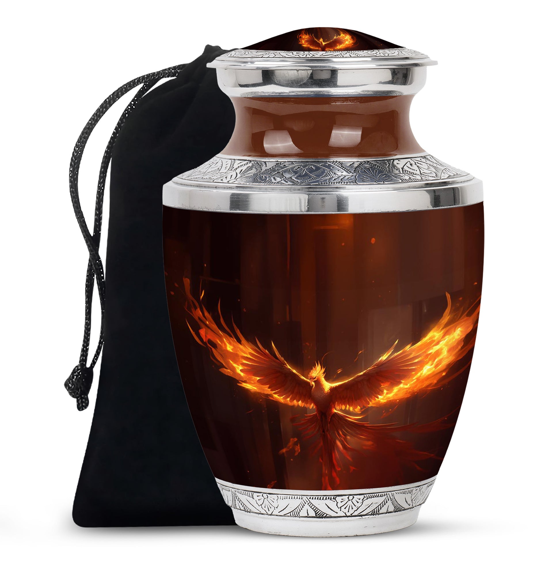 Mystic Fire Phoenix Memorial Urn - Beautiful Urn For Human Ashes