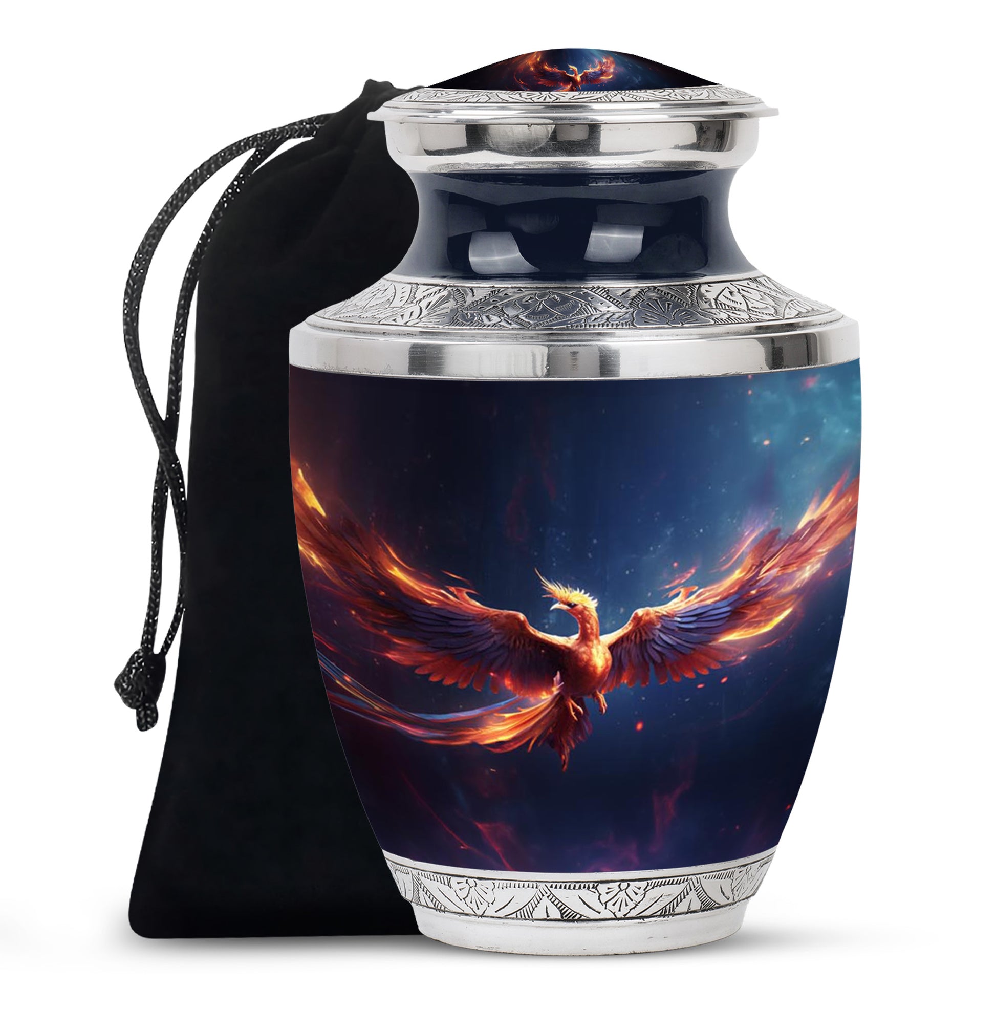 Fire Wing Phoenix Funeral Urn - Artistic Cremation Urn for Ashes