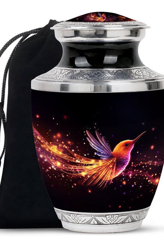 Colorful Hummingbird Memorial Urn - Unique Ashes Urn for Loved Ones