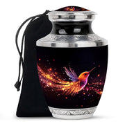 Colorful Hummingbird Memorial Urn - Unique Ashes Urn for Loved Ones