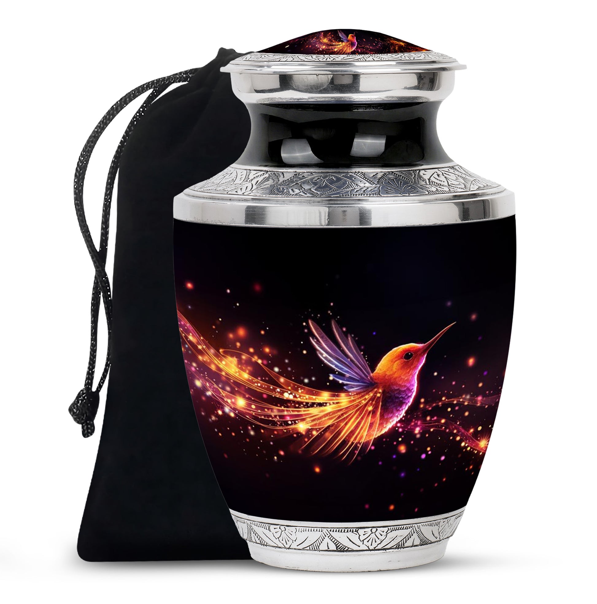 Colorful Hummingbird Memorial Urn - Unique Ashes Urn for Loved Ones