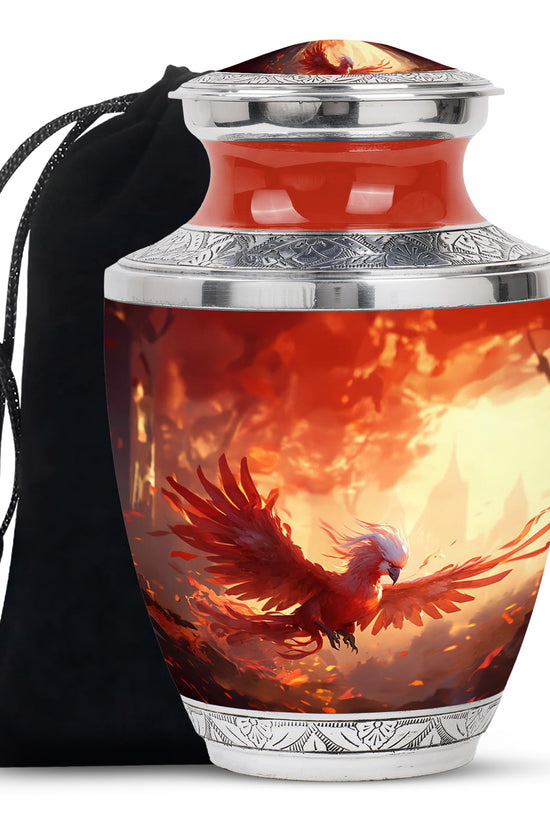 Fantasy Phoenix Tribute Urn - Elegant Cremation Urn For Ashes