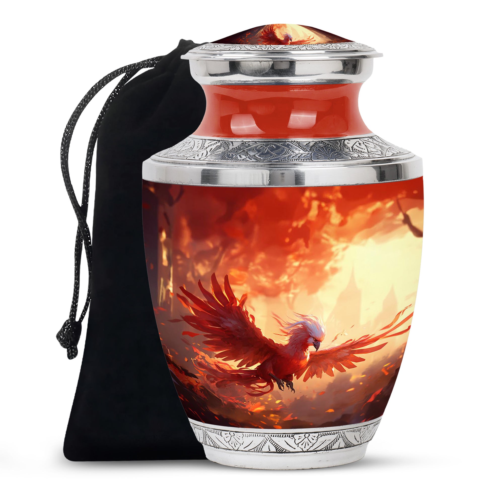 Fantasy Phoenix Tribute Urn - Elegant Cremation Urn For Ashes