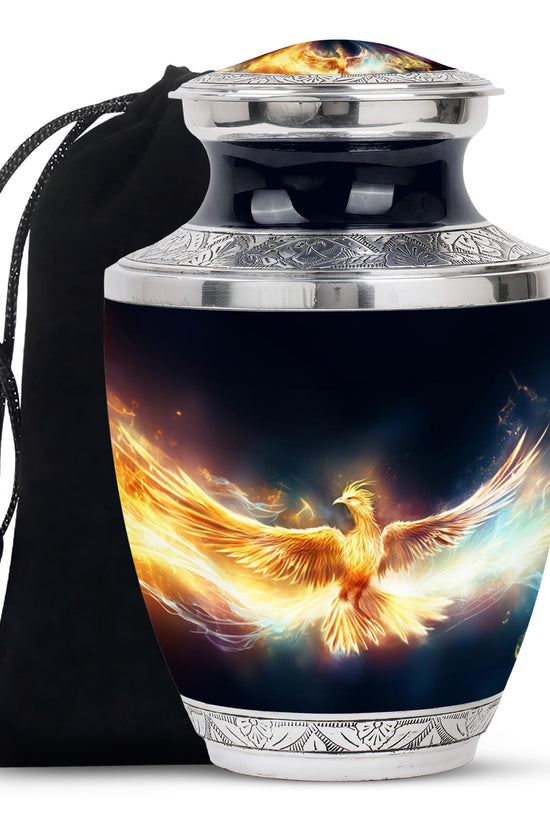 Light Phoenix Cremation Urn - Decorative Funeral Urn For Burial