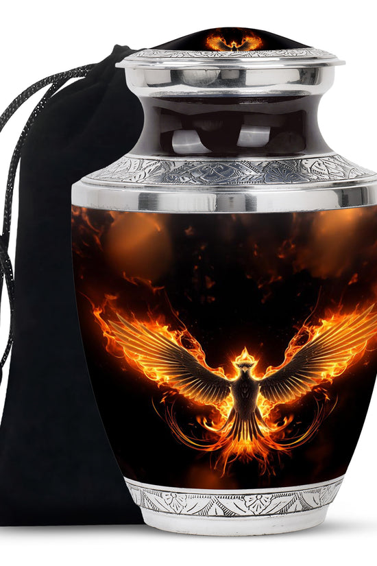 Dark Phoenix Cremation Urn - Fantasy Urn for Human Ashes