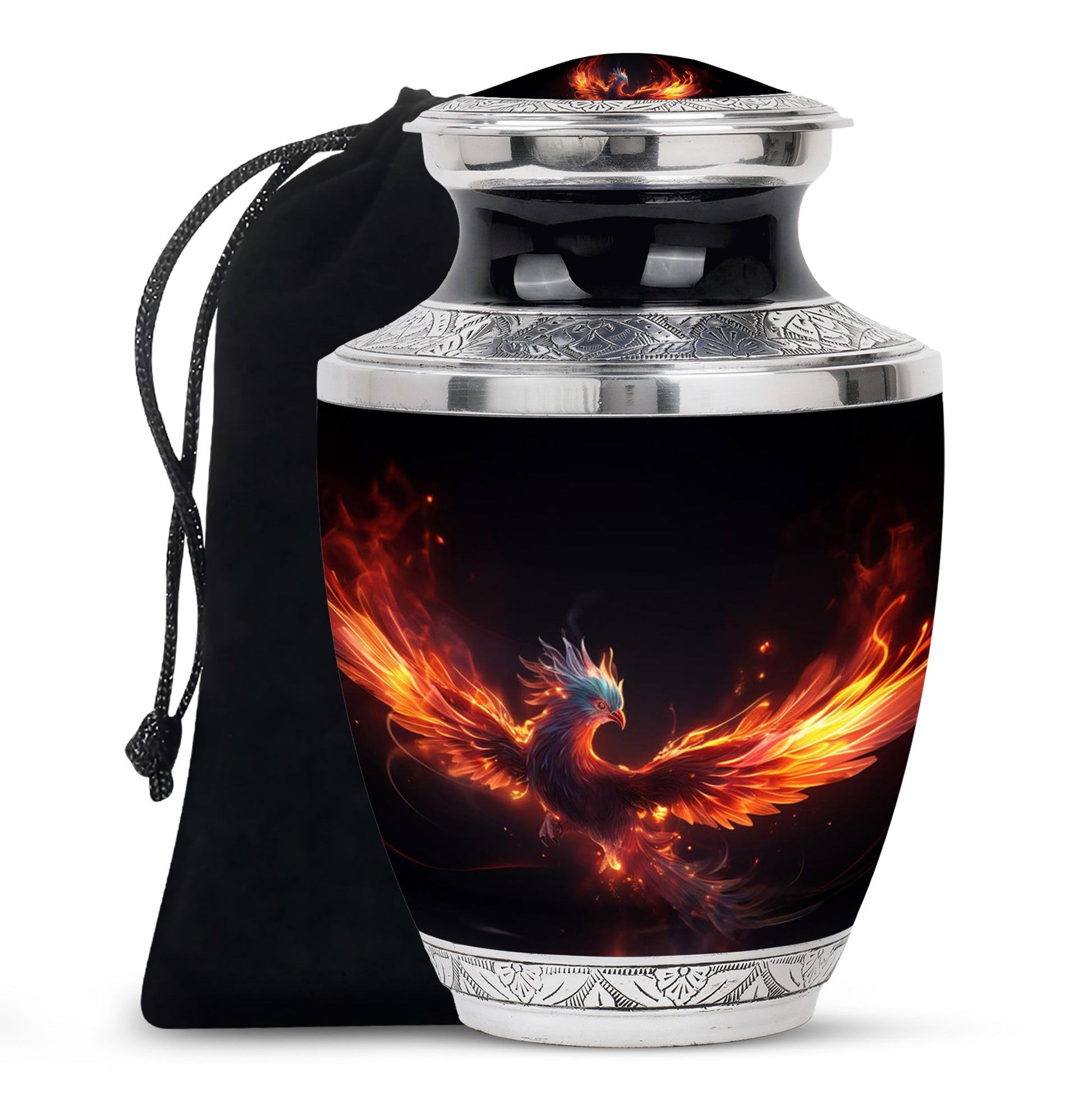 Dark Phoenix Memorial Urn - Unique Fantasy Urn For Ashes