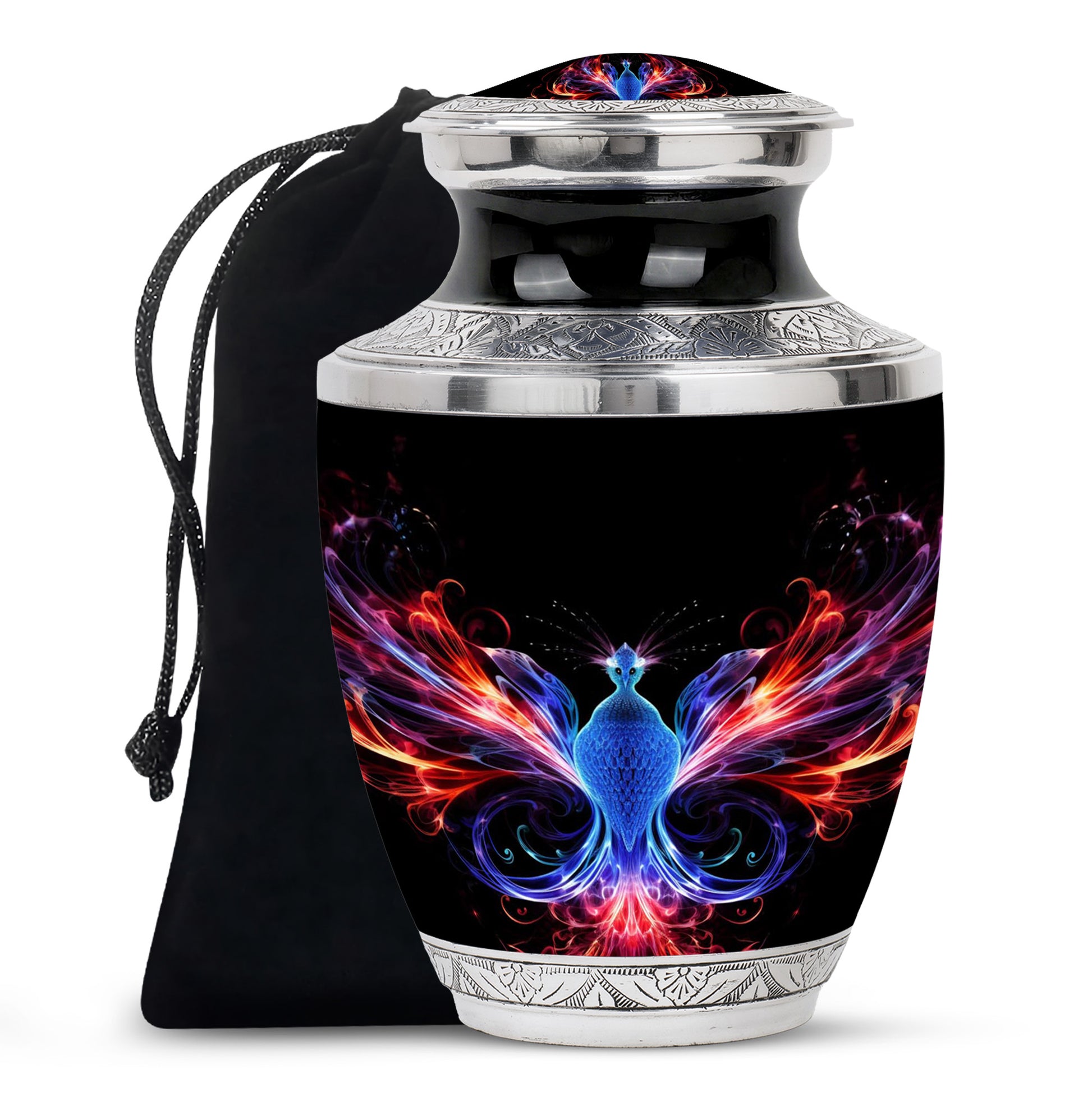 Fire Wing Phoenix Funeral Urn - Spiritual Cremation Urn for Ashes