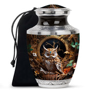 Artistic Owl Funeral Urn - Unique Cremation Urn For Burial