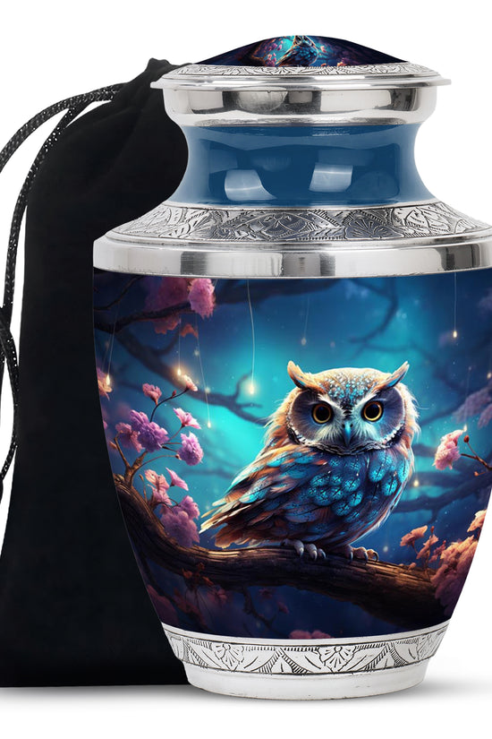 Owl Cremation Urn - Beautiful Memorial Urn For Male & Female
