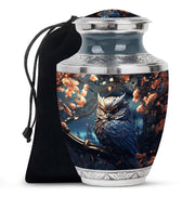 Black Owl Cremation Urn – Elegant Memorial Urn For Human Ashes