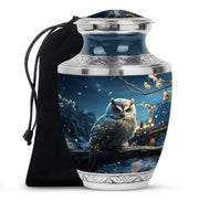 Snow Owl Cremation Urn - Elegant Funeral Urn For Human Ashes