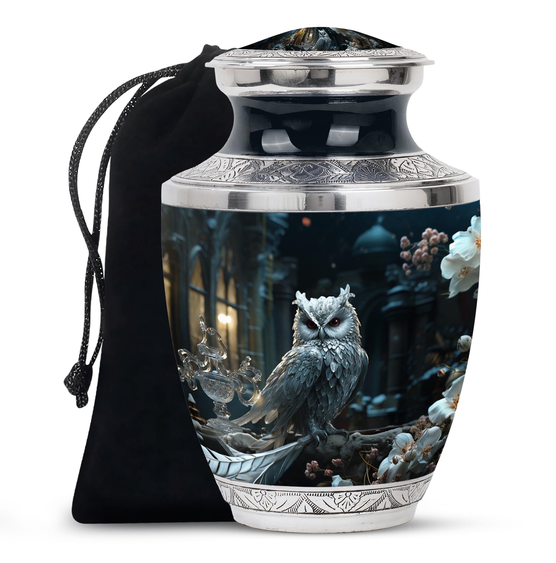 Royal Owl Memorial Urn - Unique Memorial Urn For Adult Ashes