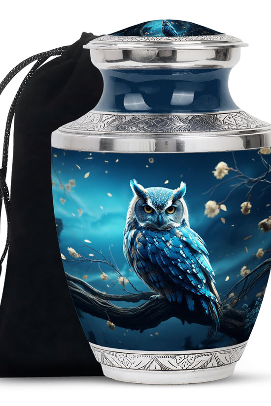 Owl Theme Memorial Urn - Cremation Urn For Male & Female