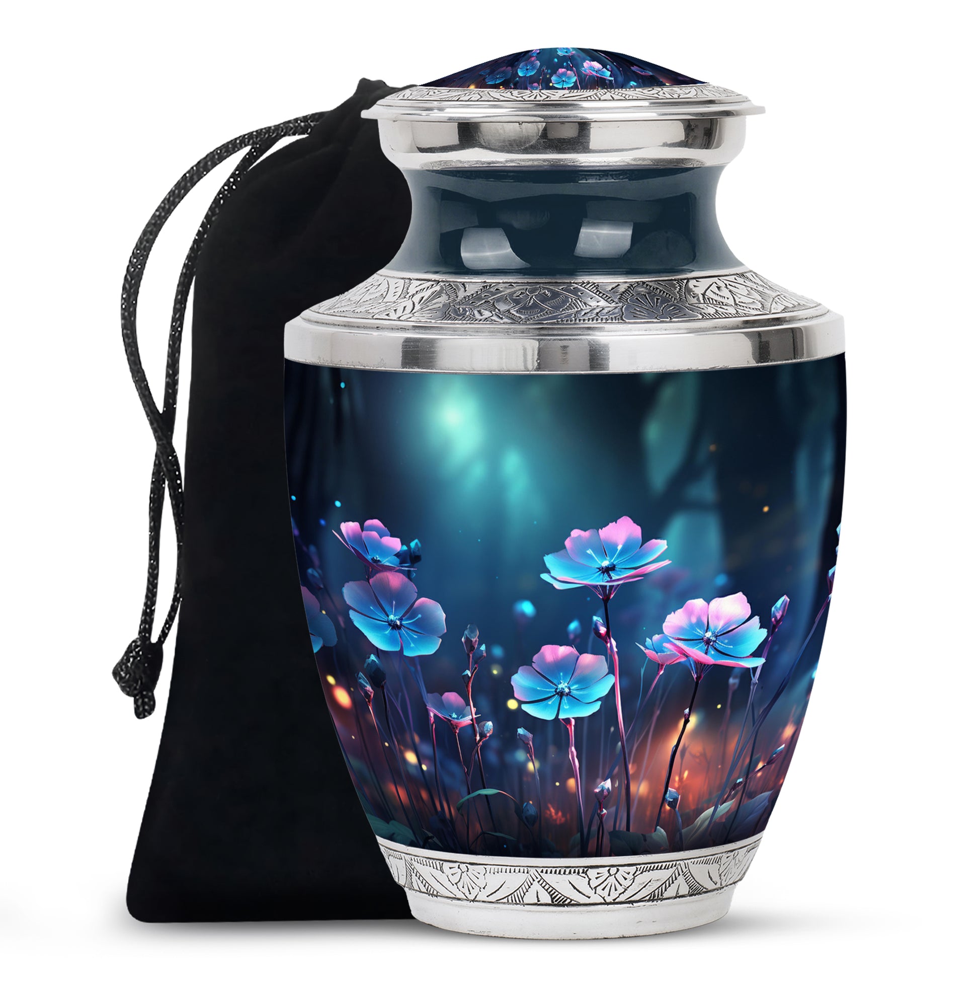 Scorpion Grass Cremation Aluminium Urn - Memorial Ashes Urn For Ashes