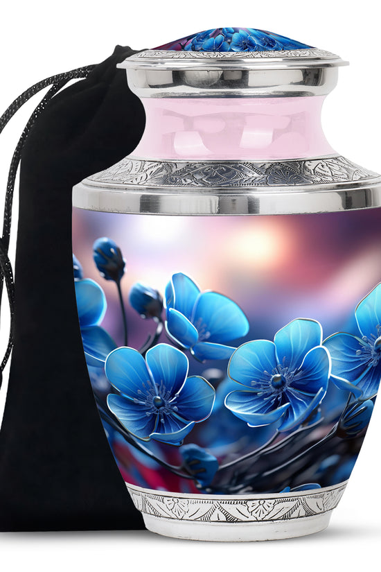 Scorpion Grass Aluminium Cremation Urn - Floral Human Ashes Urn
