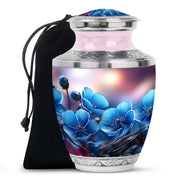 Scorpion Grass Aluminium Cremation Urn - Floral Human Ashes Urn