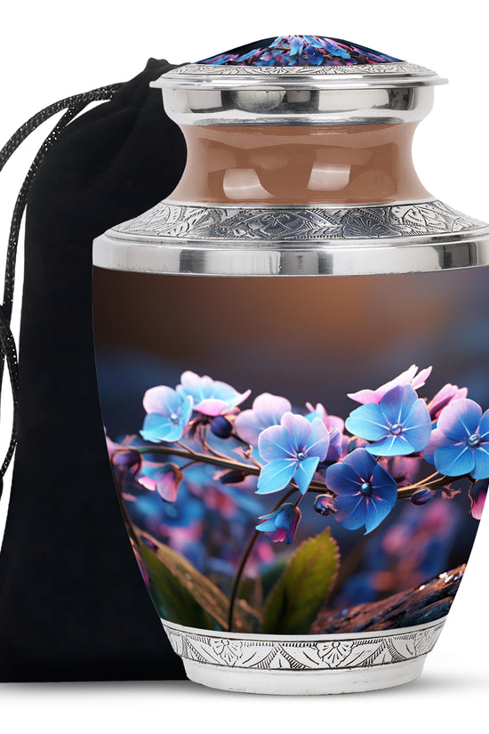 Scorpion Grass Human Funeral Urn - Decorative Floral Ashes Urn