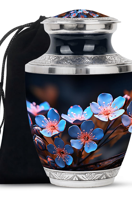 Scorpion Grass Cremation Urn For Human Ashes - Artistic Floral Burial Urn