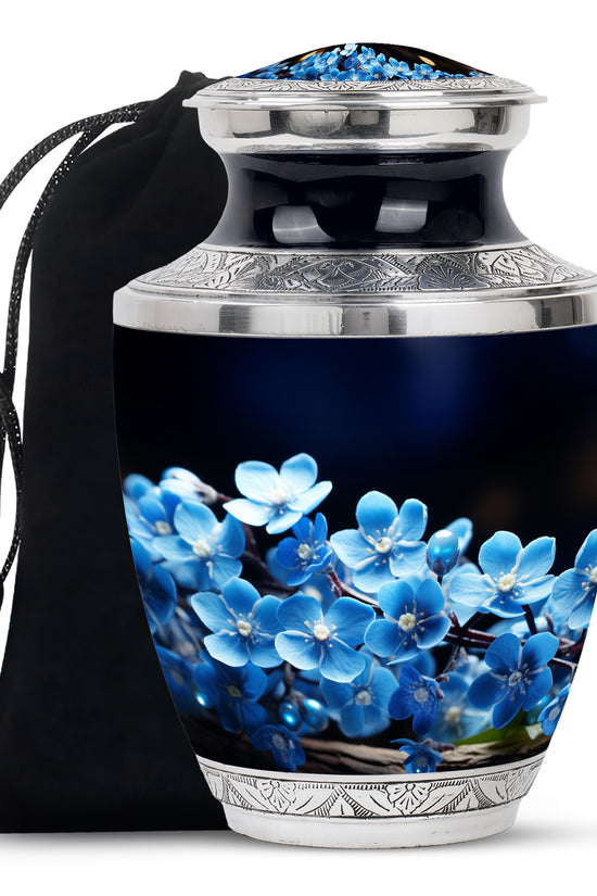 Scorpion Grass Cremation Urn - Stylish Floral Memorial Urn For Ashes