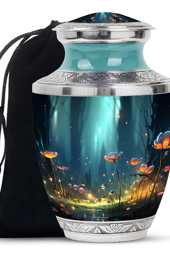 Scorpion Grass Memorial Urn - Decorative Floral For Human Ashes Urn