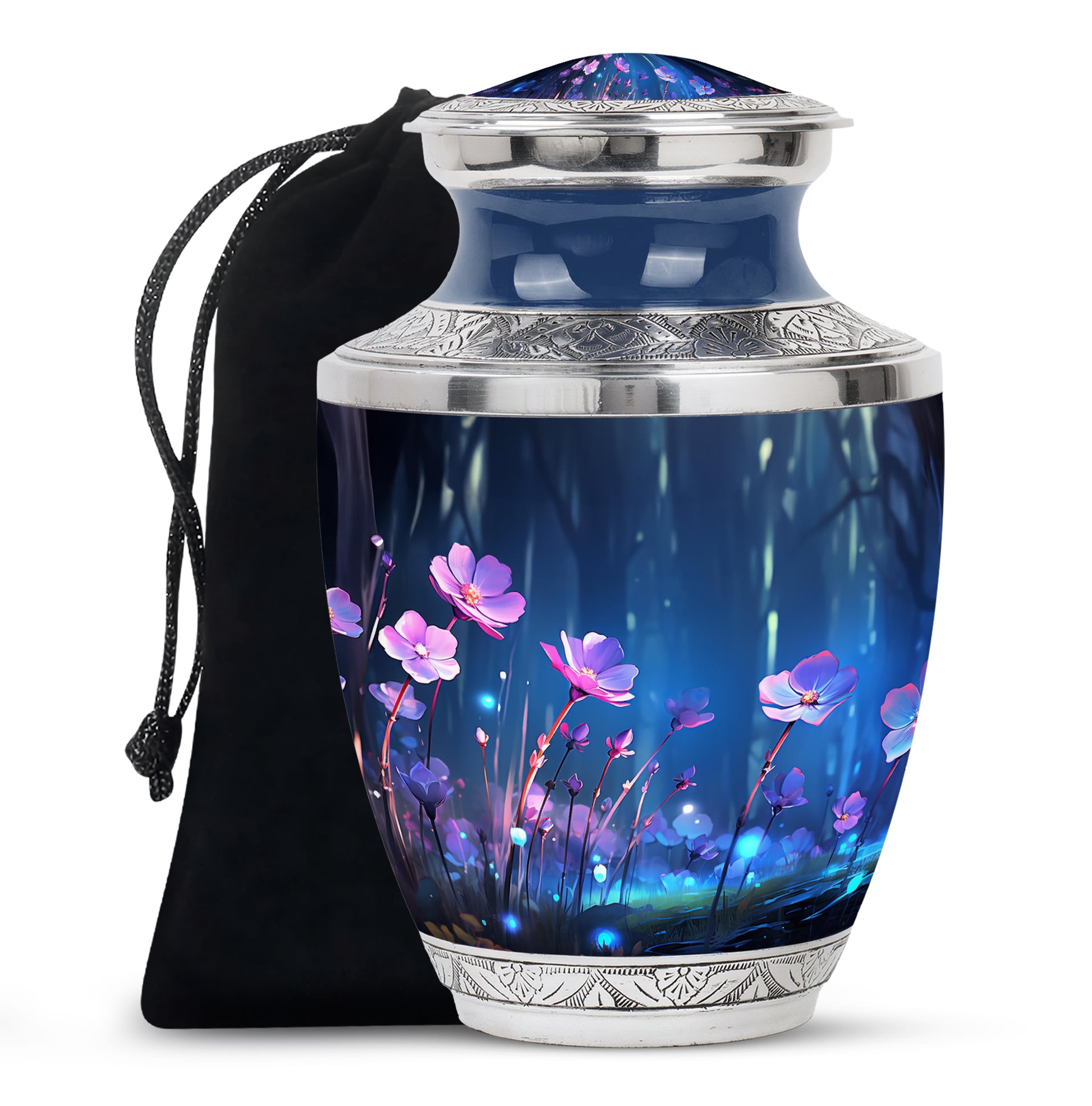 Scorpion Grass Memorial Urn - Elegant Cremation Urn For Ashes