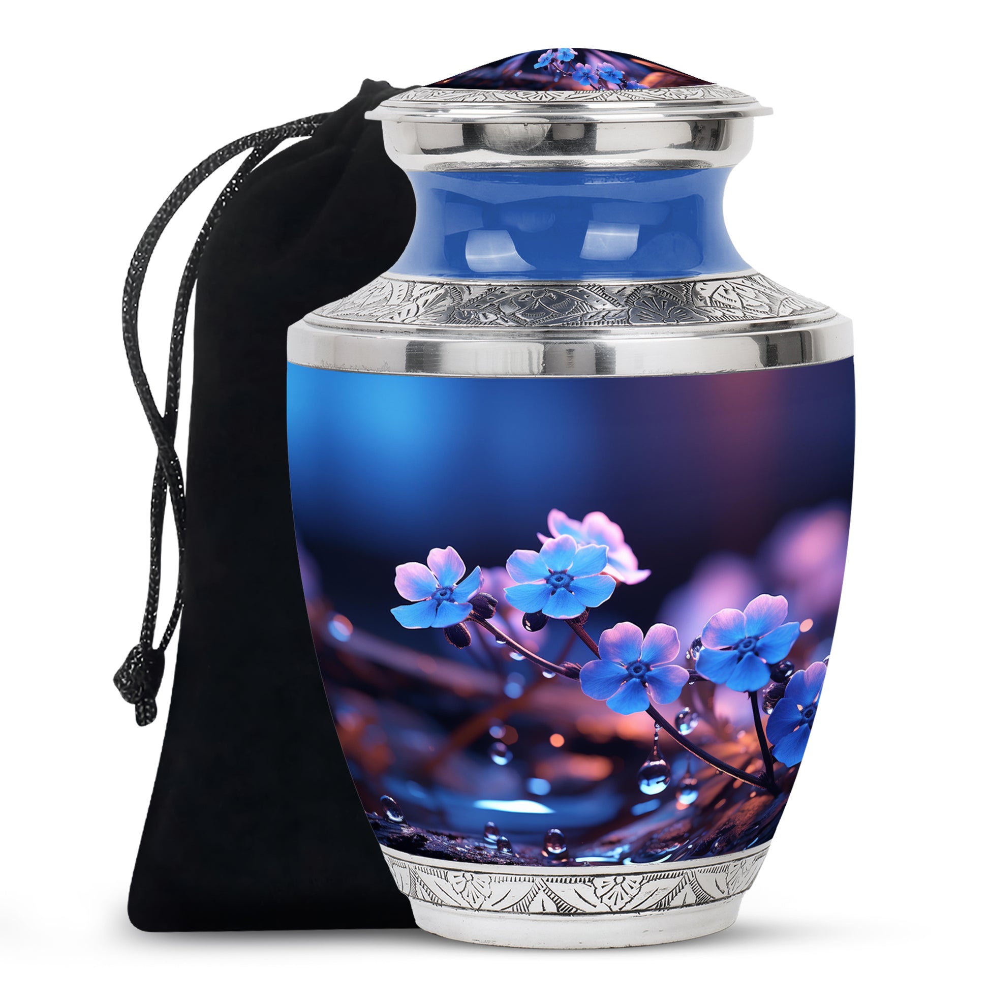 Lily Blossom Cremation Urn - Elegant Funeral Urn For Human Ashes