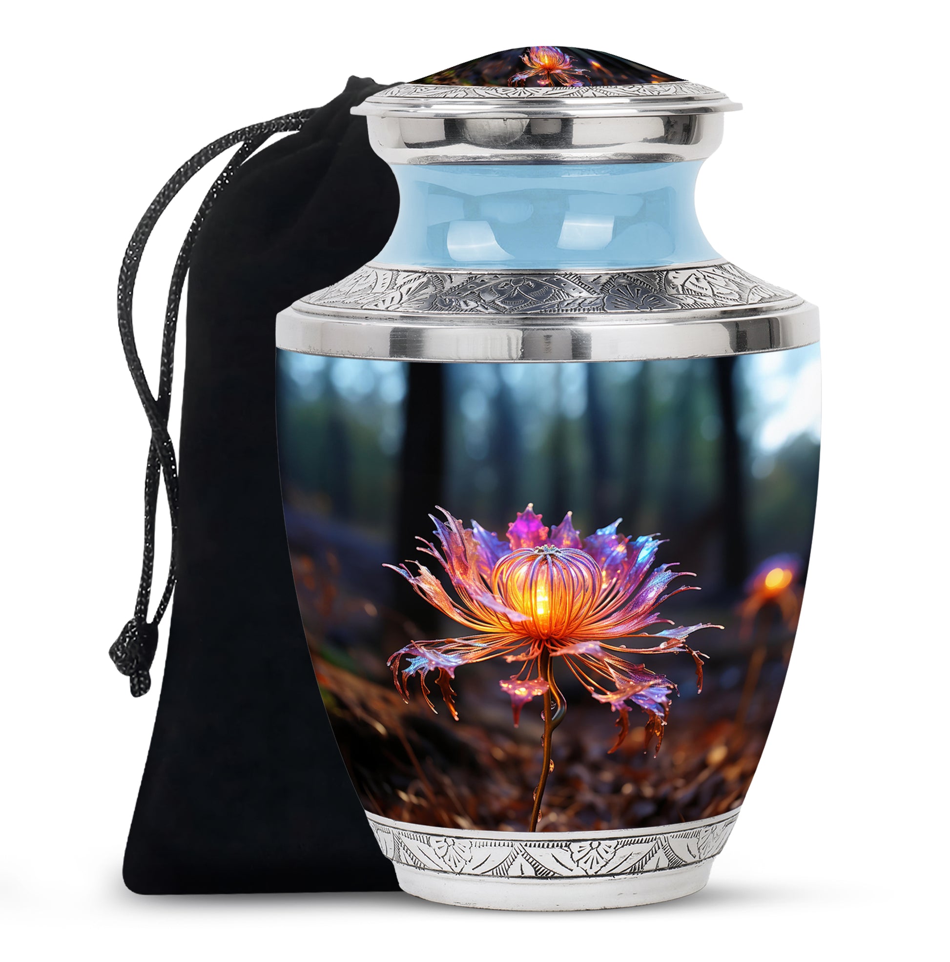 Mystic Floral Cremation Urn - Elegant Memorial Urn For Ashes