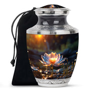 Glowing Lotus Memorial Urn - Large Cremation Urn For Ashes
