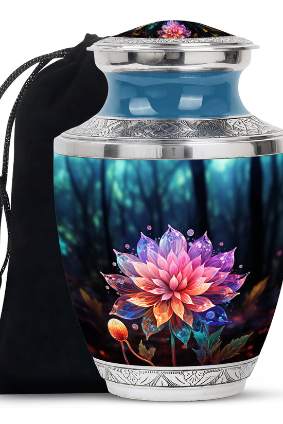 Lotus Flower Cremation Urn - Artistic Memorial Urn For Human Ashes