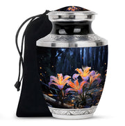 Glowing Lily Memorial Urn - Large Cremation Urn For Human Ashes