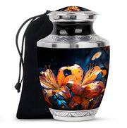 Tiger Lily Cremation Urn - Elegant Floral Memorial Urn For Human Ashes