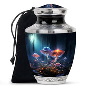 Glowing Mushroom Funeral Urn For Ashes - Aluminium Cremation Urn For Ashes