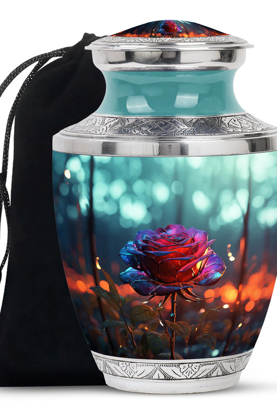 Luxury Rose Funeral Urn - Premium Cremation Urn For Burial