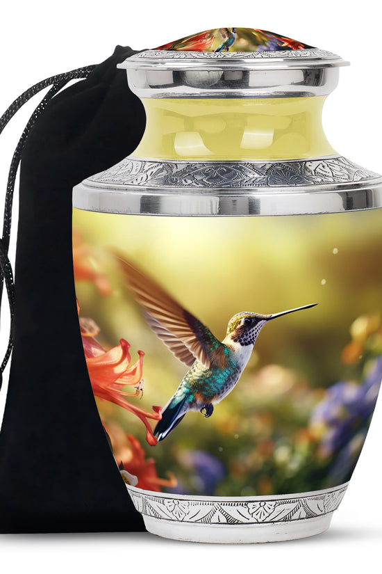 Hummingbird Theme Cremation Urn - Beautiful Memorial Urn For Loved Ones