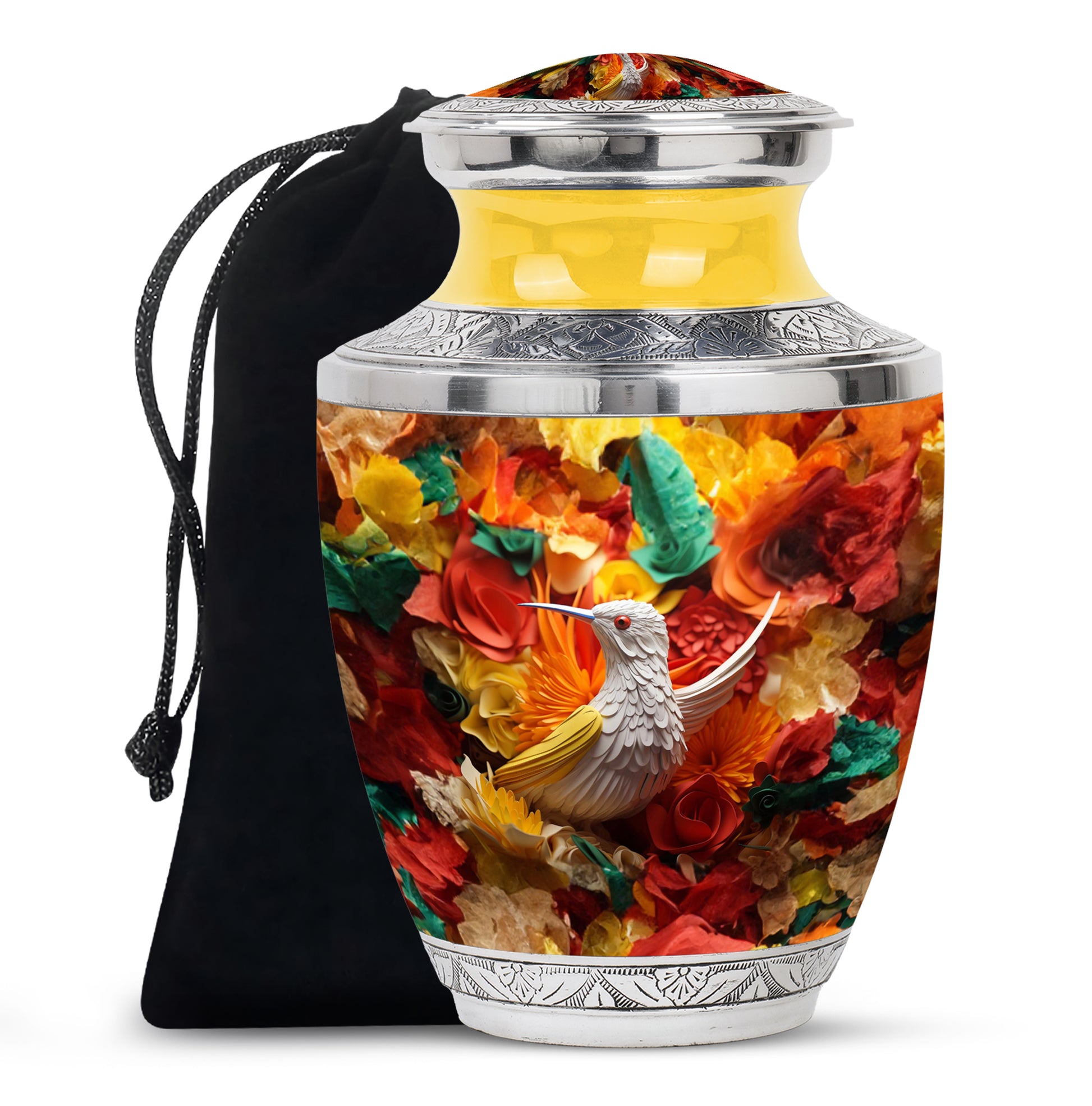 Classic Hummingbird Funeral Urn - Artistic Cremation Urn For Adult Ashes