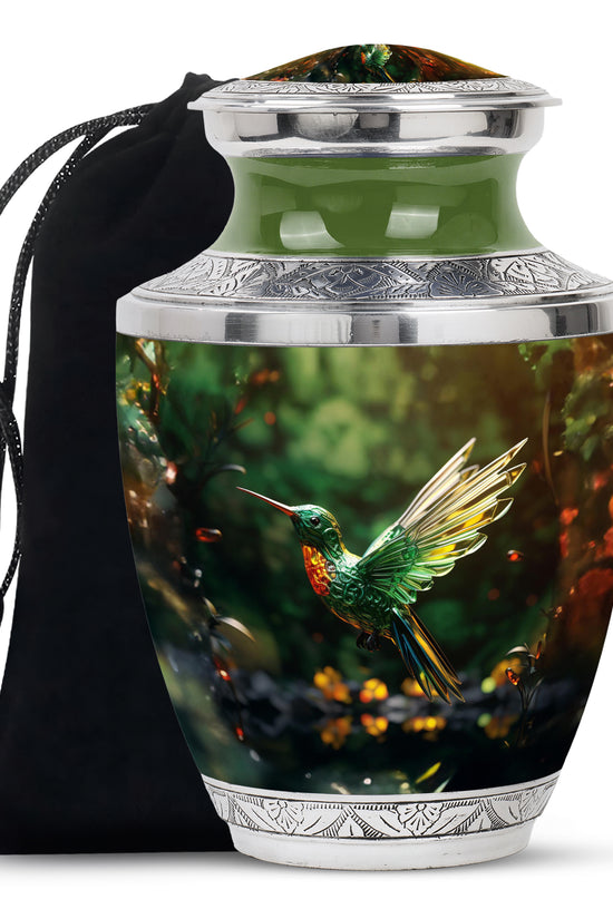 Hummingbird Memorial Urn - Crystal Decorative Urn For Human Ashes