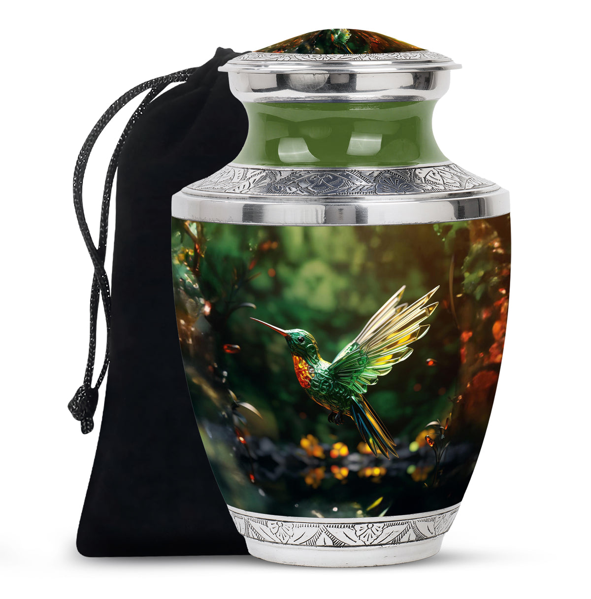 Hummingbird Memorial Urn - Crystal Decorative Urn For Human Ashes