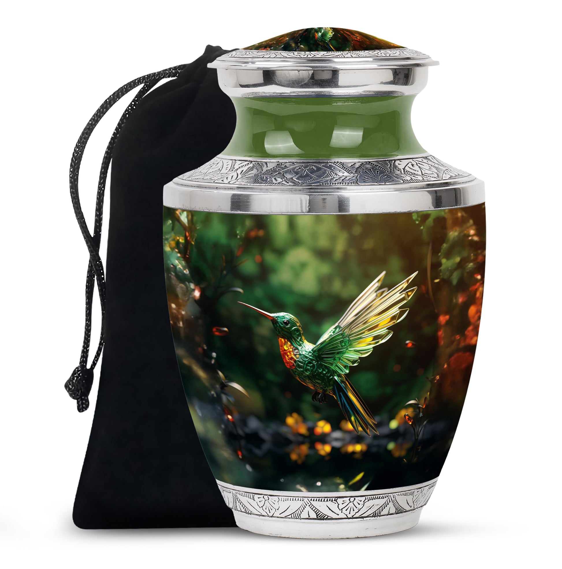 Hummingbird Memorial Urn - Crystal Decorative Urn For Human Ashes