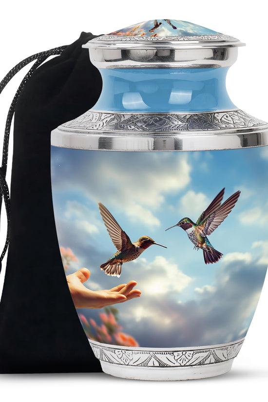 Couple Hummingbird Cremation Urn - Elegent Memorial Urn For Loved Ones