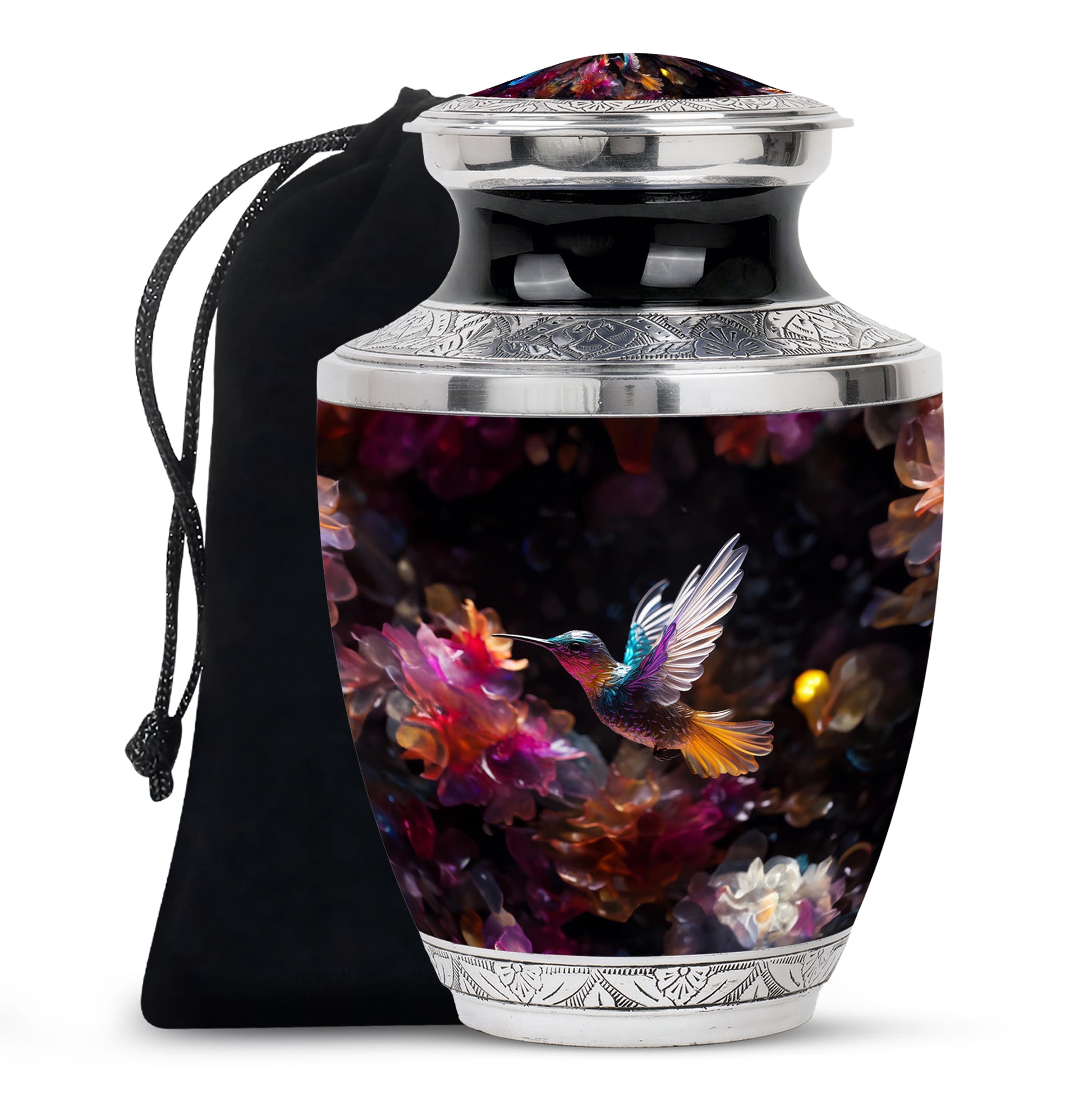 Unique Hummingbird Funeral Urn - Decorative Memorial Urn For Human Ashes