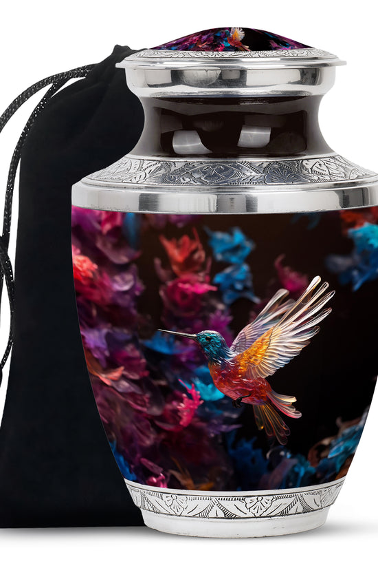 Flying Hummingbird Cremation Urn - Beautiful Funeral Urn For Adults Ashes
